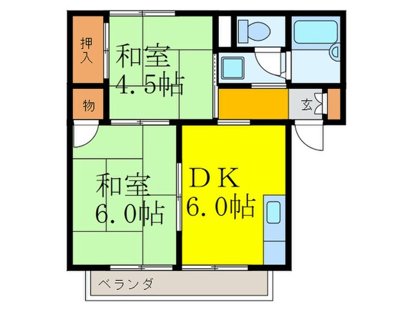 アゼリアディアコートB棟の物件間取画像